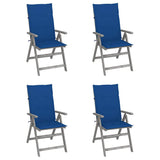 Vidaxl tuinstoelen 4 st verstelbaar met kussens massief acaciahout