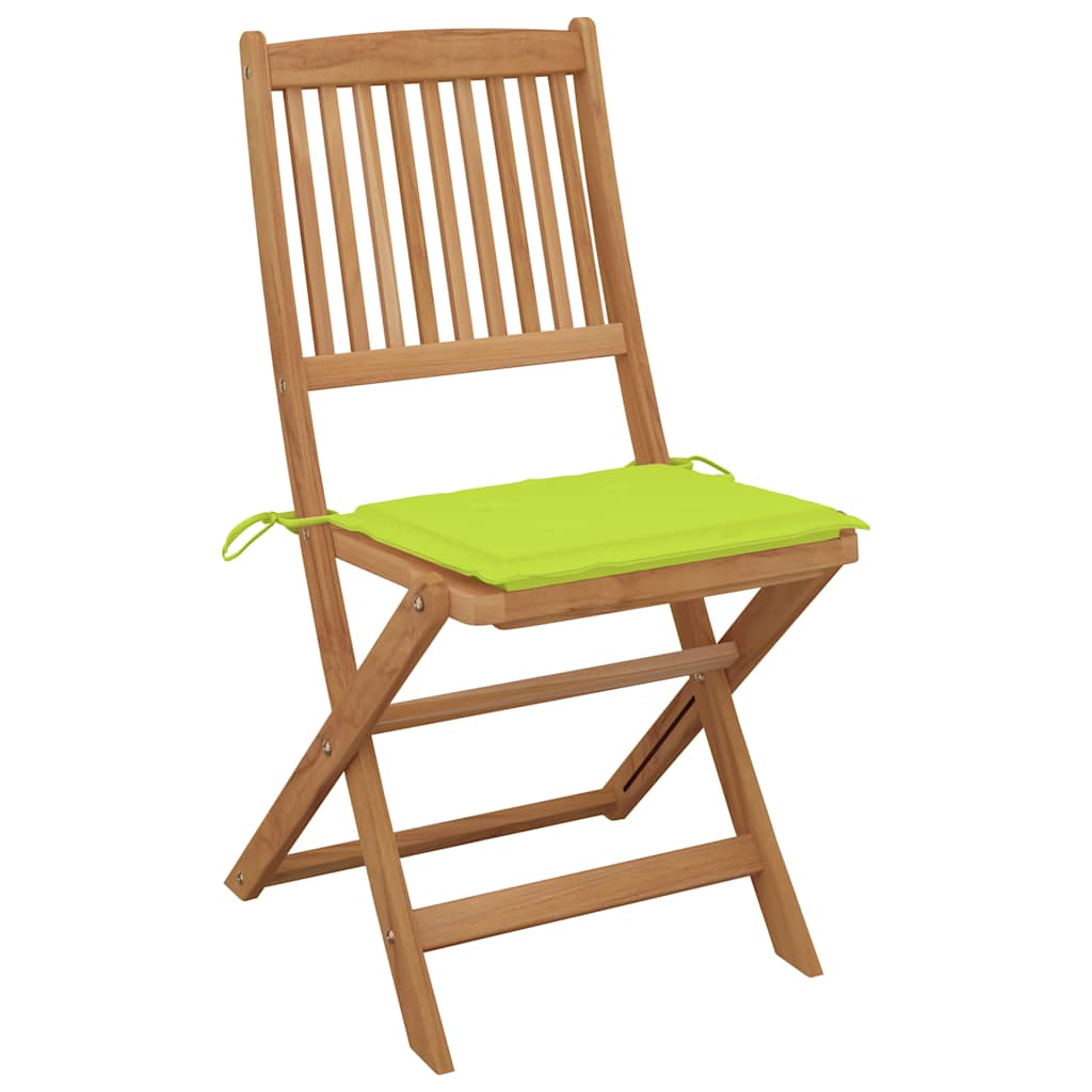 Vidaxl tuinstoelen 6 st inklapbaar met kussens massief acaciahout