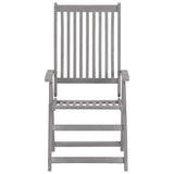 Vidaxl tuinstoelen 4 st verstelbaar massief acaciahout grijs
