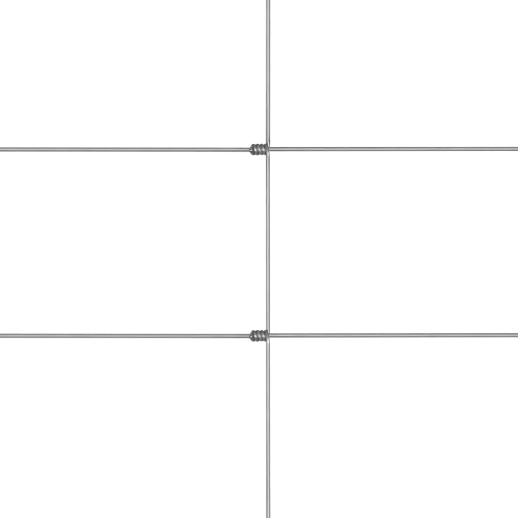 Vidaxl HEK 50 x 0,8 M verzinkte Stahl Silberfarbe