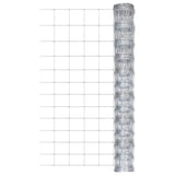 Vidaxl -Zaun 50 m 150 cm verzinkter Stahl Silberfarben