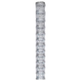 Vidaxl -Zaun 50 m 150 cm verzinkter Stahl Silberfarben