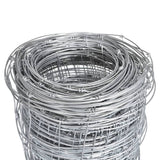 Vidaxl -Zaun 50 m 150 cm verzinkter Stahl Silberfarben