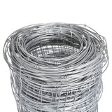 Vidaxl -Zaun 50 m 150 cm verzinkter Stahl Silberfarben