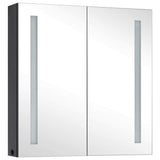 Vidaxl badkamerkast met spiegel en led 62x14x60 cm