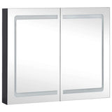 Vidaxl badkamerkast met spiegel en led 80x12,2x68 cm