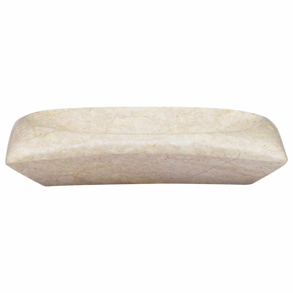 Vidaxl gootsteen 50x35x10 cm marmer crèmekleurig