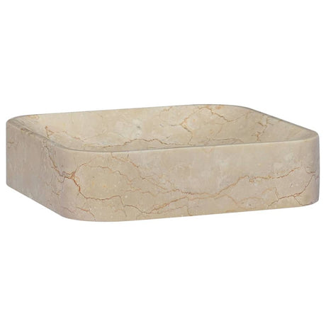 Vidaxx Waschbecken 40x40x10 cm Marmor cremefarben