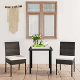 Vidaxl 3-delige tuinset poly rattan zwart