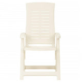 Vidaxl opklapbare ligstoelen, 2 stuks, wit plastic.