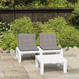 Vidaxl 2-delige loungeset met kussens kunststof wit