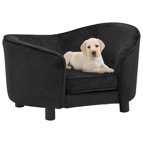 Vidaxl Dog Bank 69x49x40 cm Plüsch schwarz