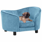 Vidaxl hondenbank 69x49x40 cm pluche turquoise