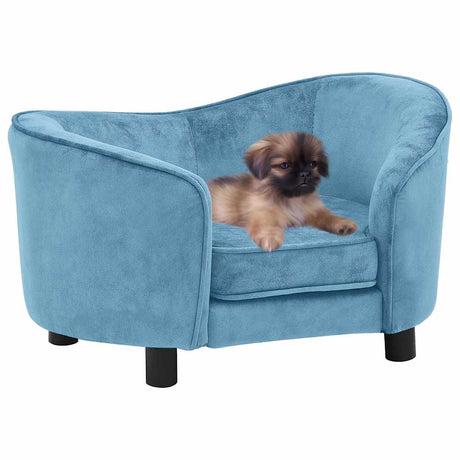 Vidaxl hondenbank 69x49x40 cm pluche turquoise
