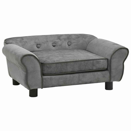 Vidaxl Hundebank 72x45x30 cm Plüsch dunkelgrau