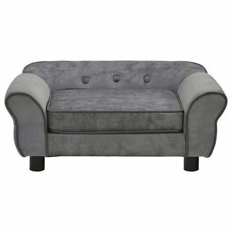 Vidaxl Hundebank 72x45x30 cm Plüsch dunkelgrau