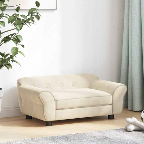 Vidaxl Dog Bank 72x45x30 cm Plüschcreme -Colored