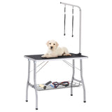 VIDAXL Hundeausstattungstisch mit 2 Schleifen und Speicherwissenschaft einstellbar