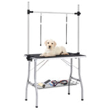 VIDAXL Hundeausstattungstisch mit 2 Schleifen und Speicherwissenschaft einstellbar