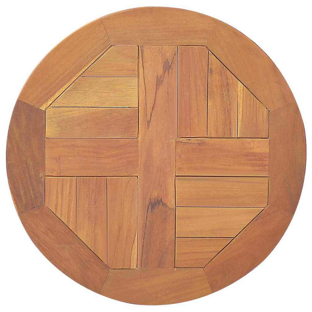 Vidaxl tafelblad rond 2,5 cm 40 cm massief teakhout
