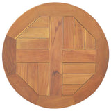 Vidaxl tafelblad rond 2,5 cm 40 cm massief teakhout
