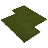 Vidaxl künstliche Grasfliesen 4 ST 50x50x2,5 cm Gummi