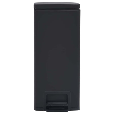Vidaxl Pedal Biner mit Anti-Fingerabdruck 30 l Edelstahl schwarz