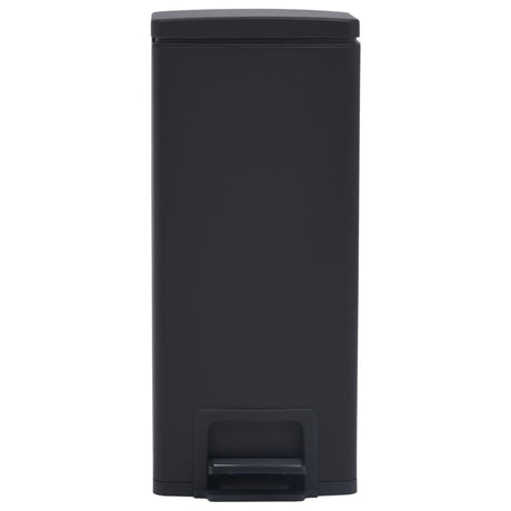 Vidaxl Pedal Biner mit Anti-Fingerabdruck 30 l Edelstahl schwarz