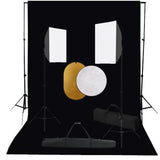 Vidaxl Photo Studio Set mit Softbox -Lampen, Hintergrund und Reflektor