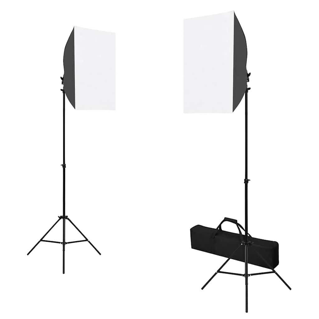 Vidaxxl Fotostudio-Set mit Softbox-Leuchten, Hintergrund und Reflektor