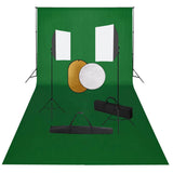 Vidaxl Photo Studio Set mit Softbox -Lampen, Hintergrund und Reflektor
