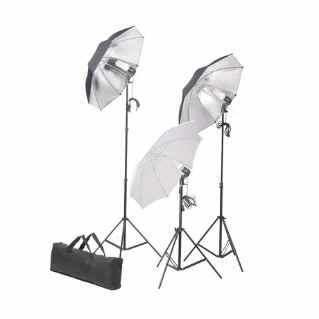 Vidaxl Fotostudio-Set mit Lampen, Schirmen, Hintergrund und Reflektor