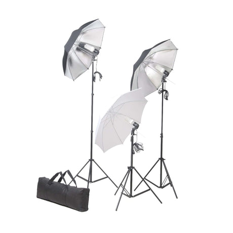 Vidaxl Photo Studio Set mit Lampen, Regenschirmen, Hintergrund und Reflektor
