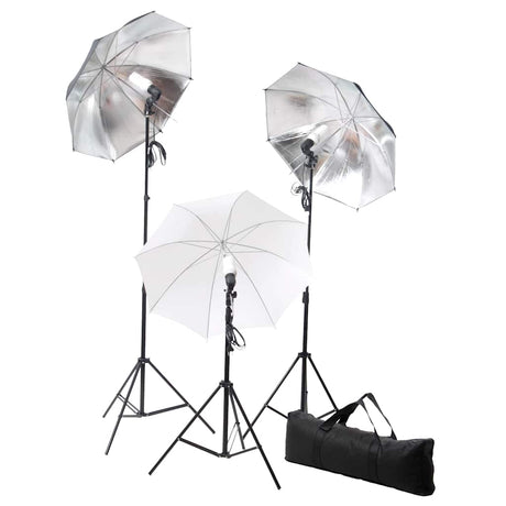 Vidaxl Fotostudio-Set mit Lampen, Schirmen, Hintergrund und Reflektor