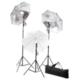 Vidaxl Photo Studio Set mit Lampen, Regenschirmen, Hintergrund und Reflektor