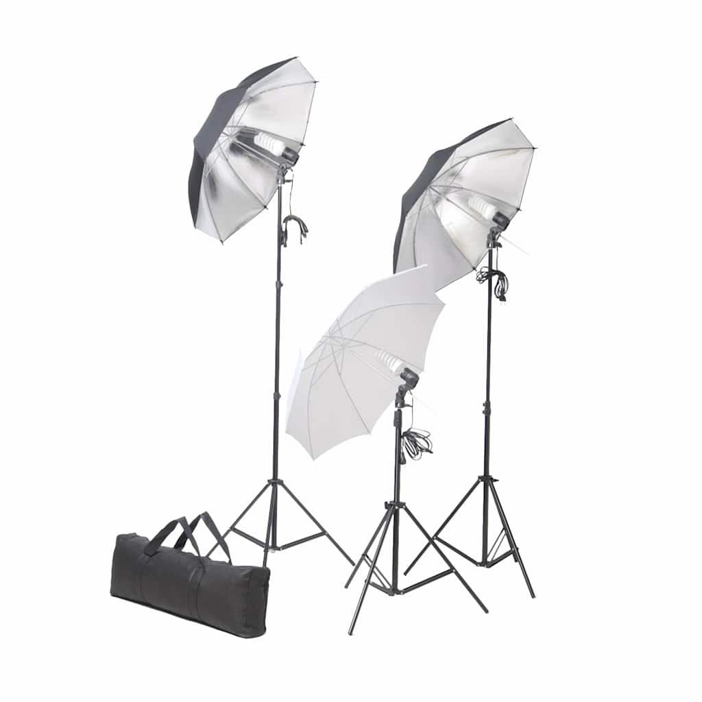 Vidaxl Fotostudio-Set mit Lampen, Schirmen, Hintergrund und Reflektor