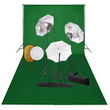 Vidaxl Photo Studio Set mit Lampen, Regenschirmen, Hintergrund und Reflektor