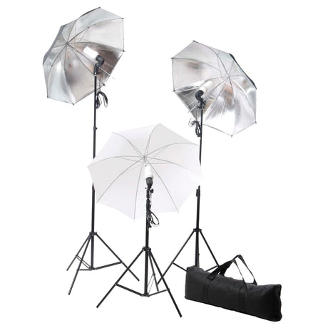 Vidaxl Photo Studio Set mit Lampen, Regenschirmen, Hintergrund und Reflektor