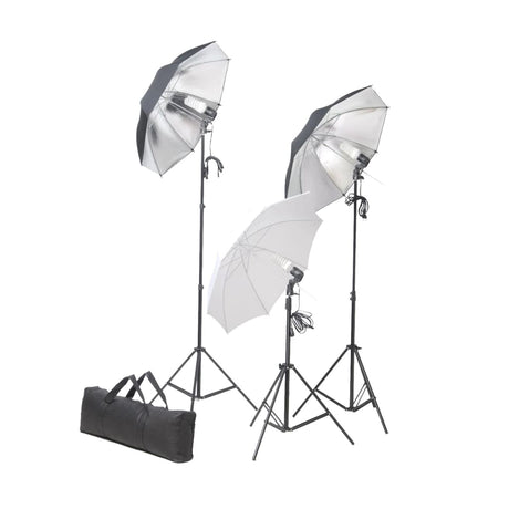 Vidaxl Photo Studio Set mit Lampen, Regenschirmen, Hintergrund und Reflektor