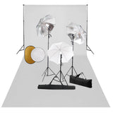 Vidaxl Fotostudio-Set mit Lampen, Schirmen, Hintergrund und Reflektor