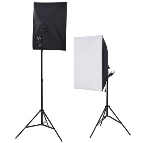 Vidaxxl Fotostudio-Set mit Softbox-Leuchten, Hintergrund und Reflektor