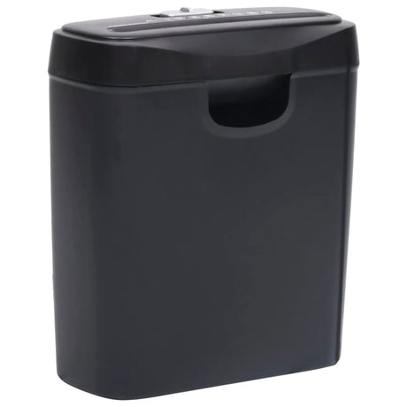 Vidaxl Paper Shredder 6 Seiten Streifen schwarz