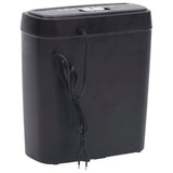 Vidaxl Paper Shredder 6 Seiten Streifen schwarz