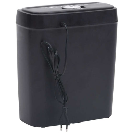 Vidaxl Paper Shredder 6 Seiten Streifen schwarz