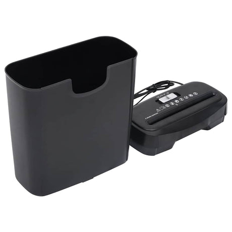 Vidaxl Paper Shredder 6 Seiten Streifen schwarz
