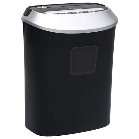 Vidaxl Paper Shredder 10 Seiten kreuzen schwarz