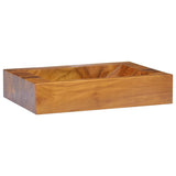 Vidaxx Waschbecken 50x35x10 cm massives Teakholz