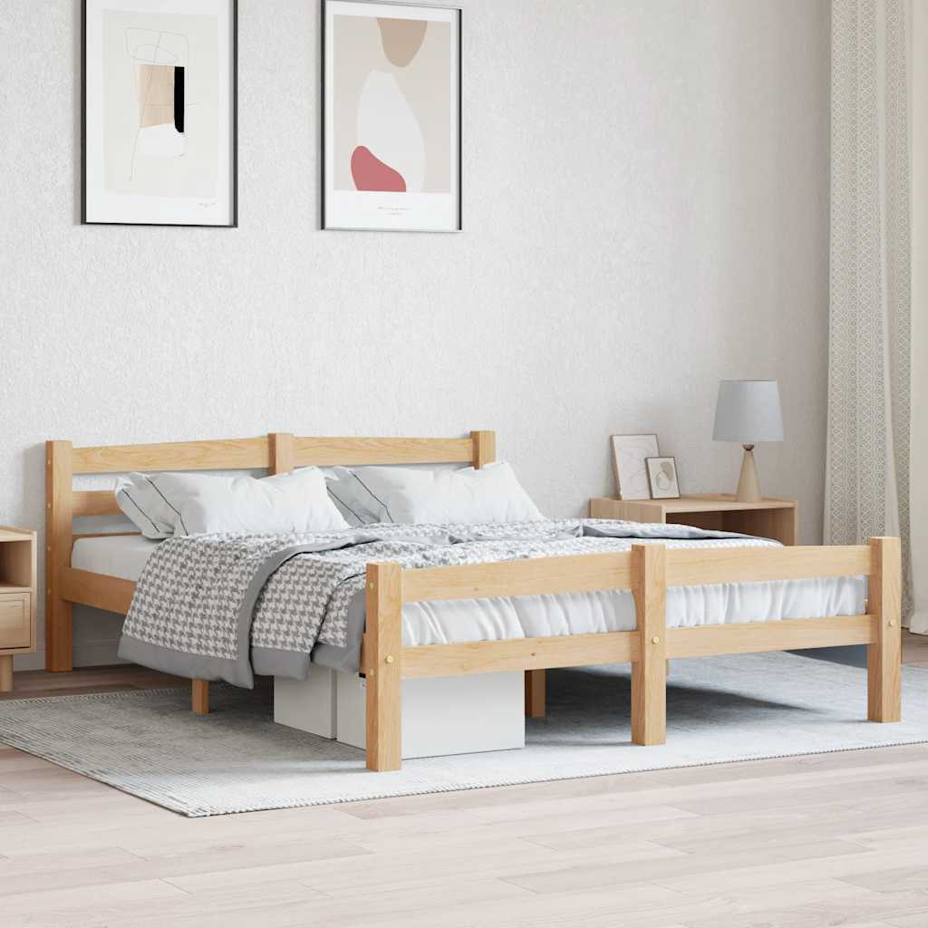 Vidaxl bedframe massief grenenhout 140x200 cm