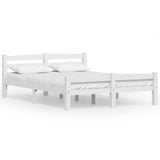 Vidaxl bedframe massief grenenhout wit 140x200 cm
