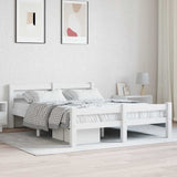 Vidaxl bedframe massief grenenhout wit 140x200 cm